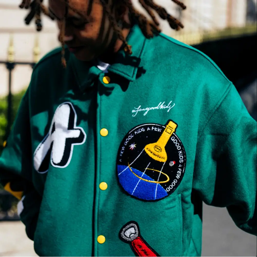 A Few Good Kids Green Bomber Jacket