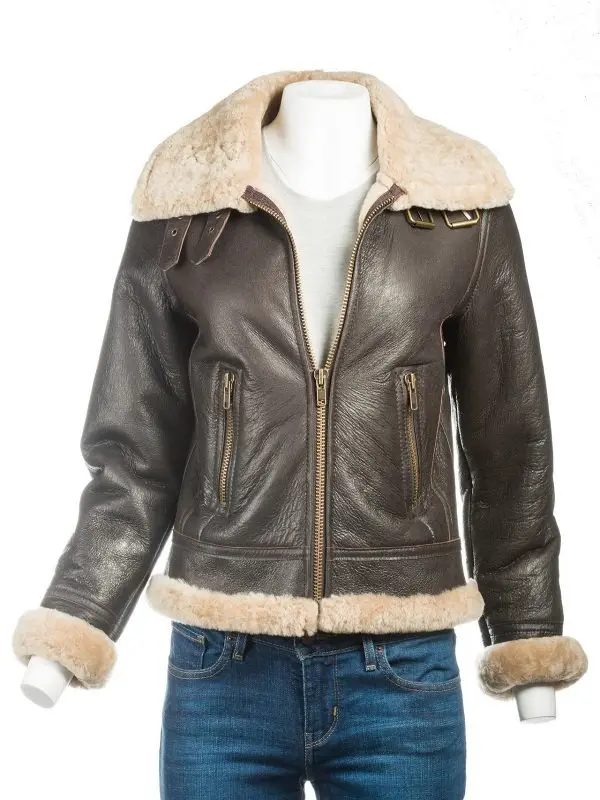 Women's Fur Shearling Leather Jacket
