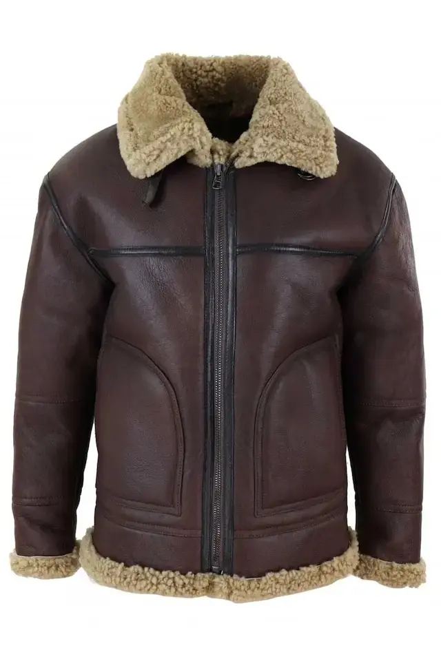 Men's B3 Genuine Leather Shearling Jacket