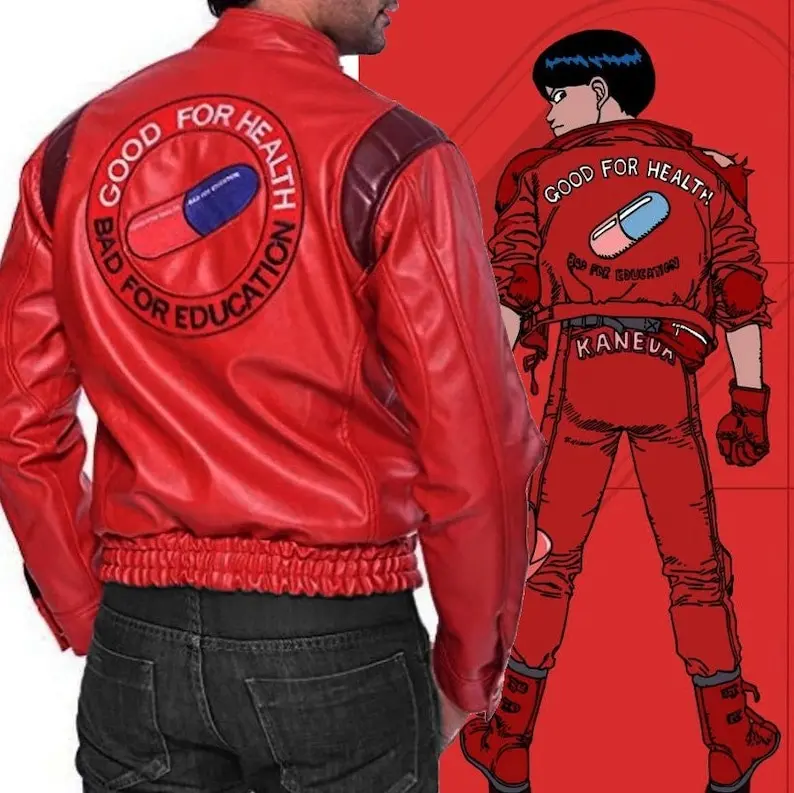 Akira Kaneda Red Leather Jacket