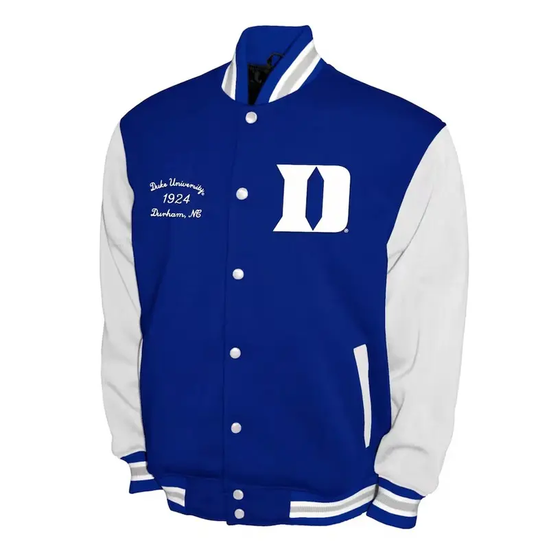 Duke Blue Devils Fleece Royal and White Varsity Jacket