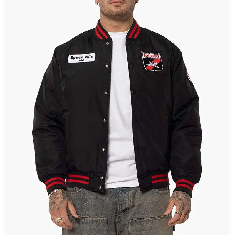 Essendon Bombers Team Black Bomber Jacket