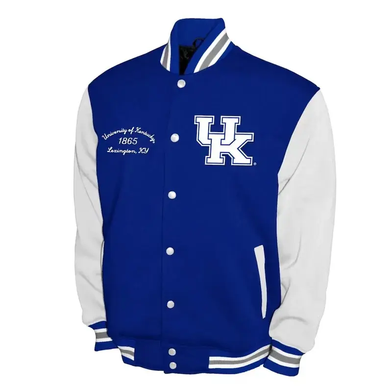 Kentucky Wildcats Fleece Royal and White Varsity Jacket