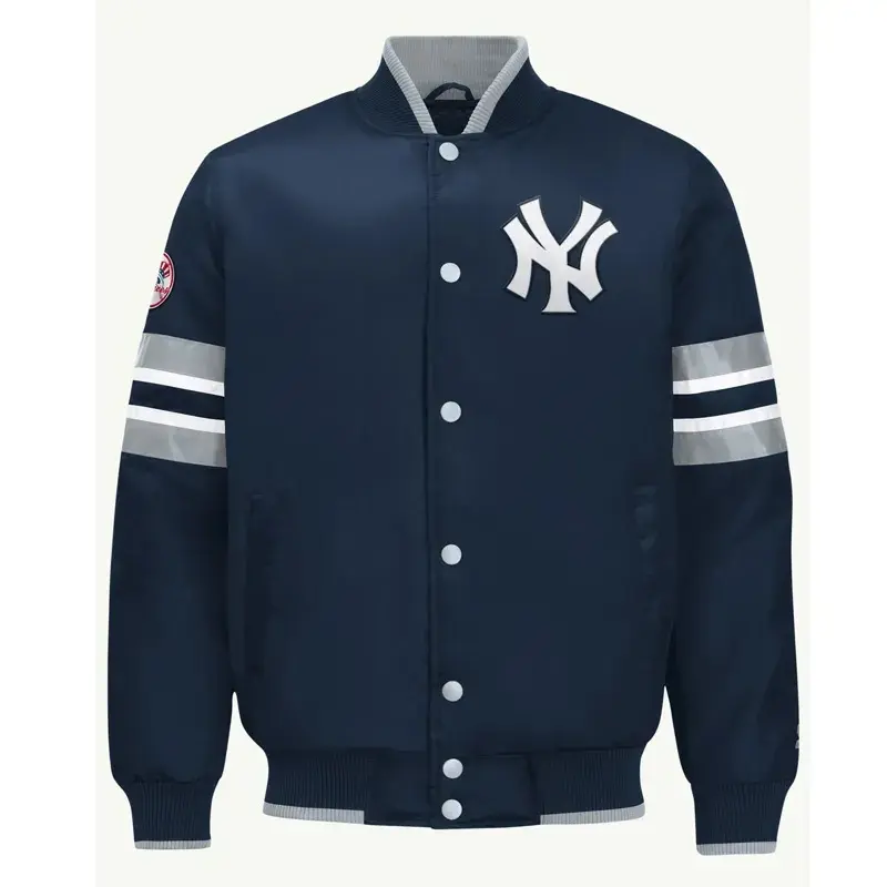 New York Yankees Scout I Navy Satin Jacket