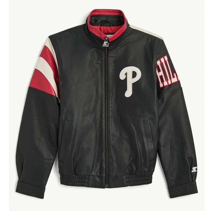 Philadelphia Phillies Retro Full Zip Leather Jacket