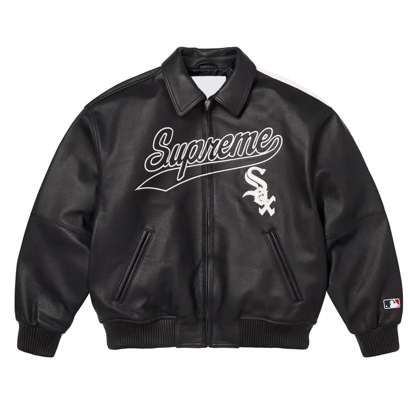 Leather Chicago White Sox Varsity Full-Zip Jacket