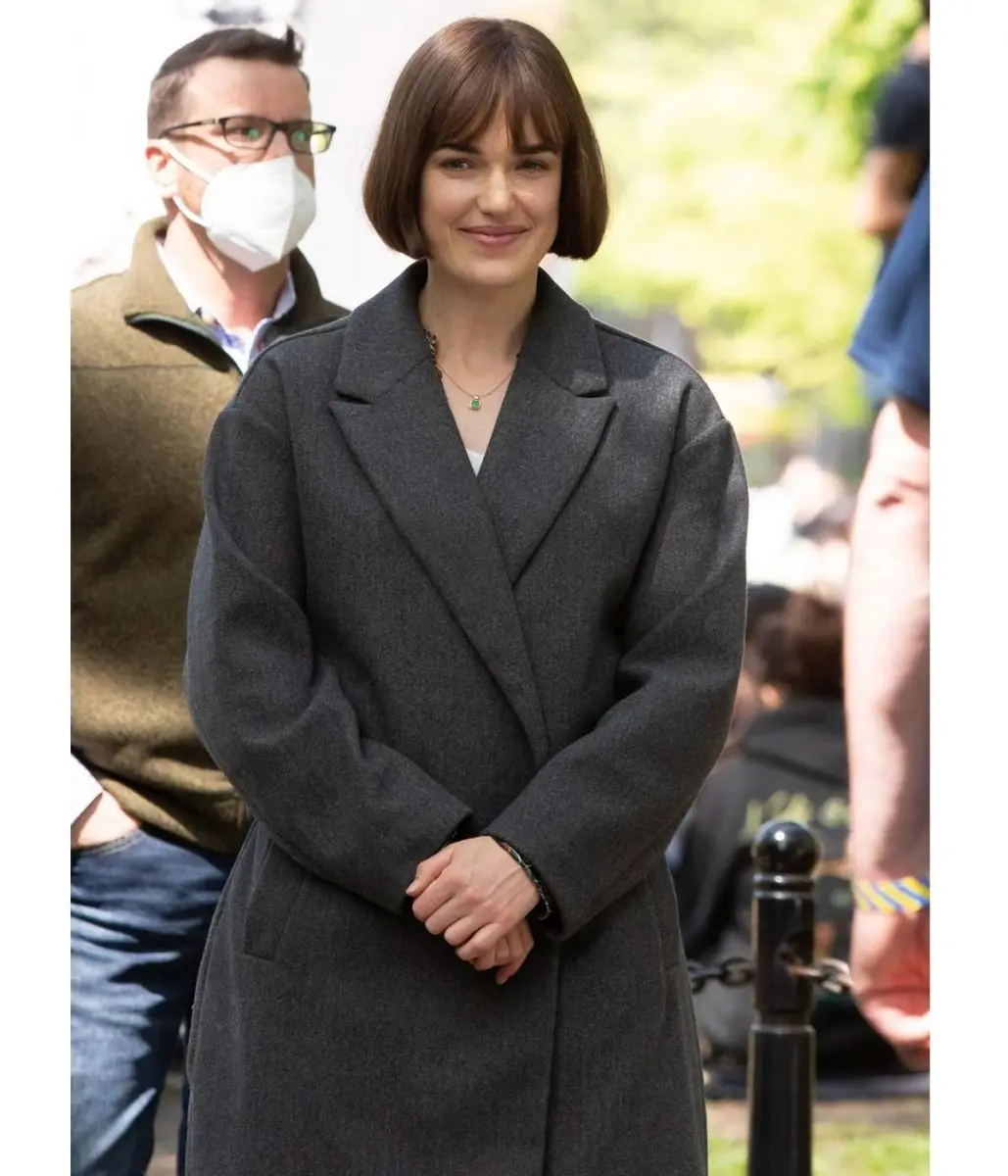 Suspicion Elizabeth Henstridge Grey Wool Coat